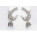 Tribal Jhumki Jhumka Earrings Silver 925 Sterling Zircon Stone Women Indian B254
